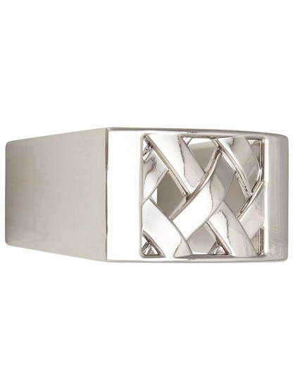 Lattice 1 1/4 inch Finger Pull in Polished Nickel.
